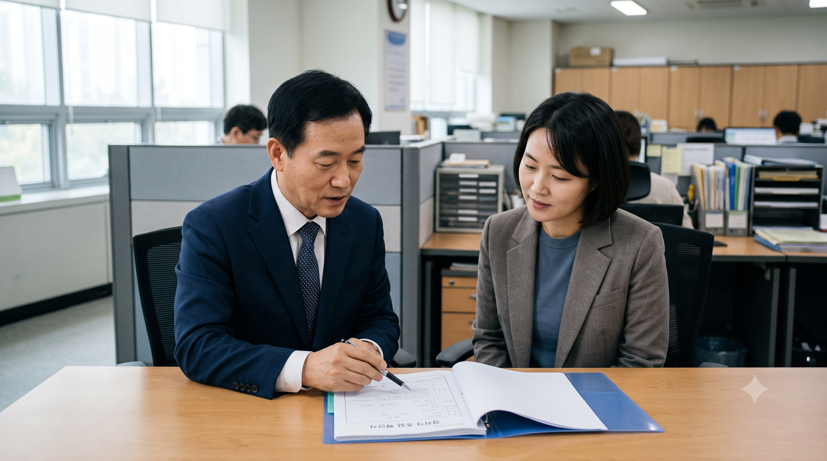 공익법인 지정의 선거운동 사실여부 확인서를 검토하는 모습