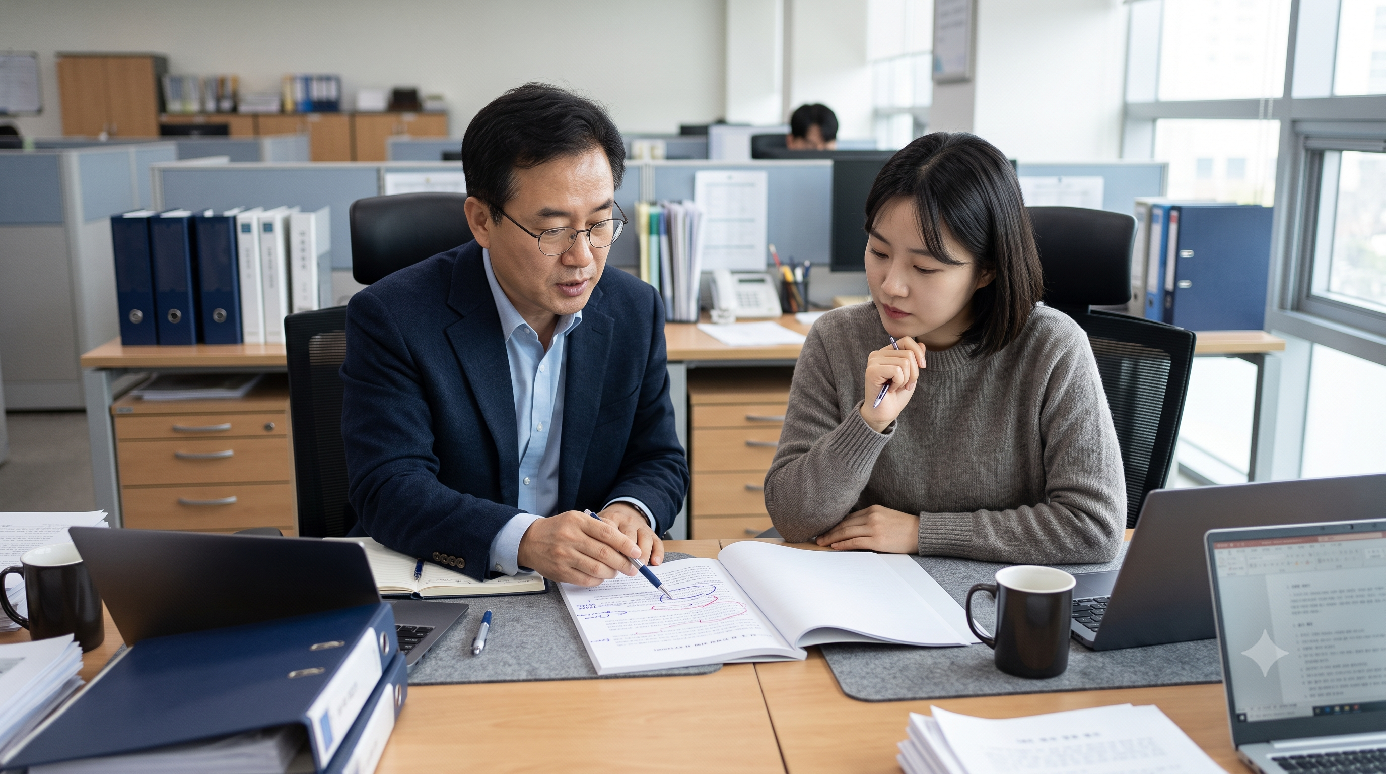 설립 정관에 공익법인 지정요건을 미리 반영하며 작성하는 모습