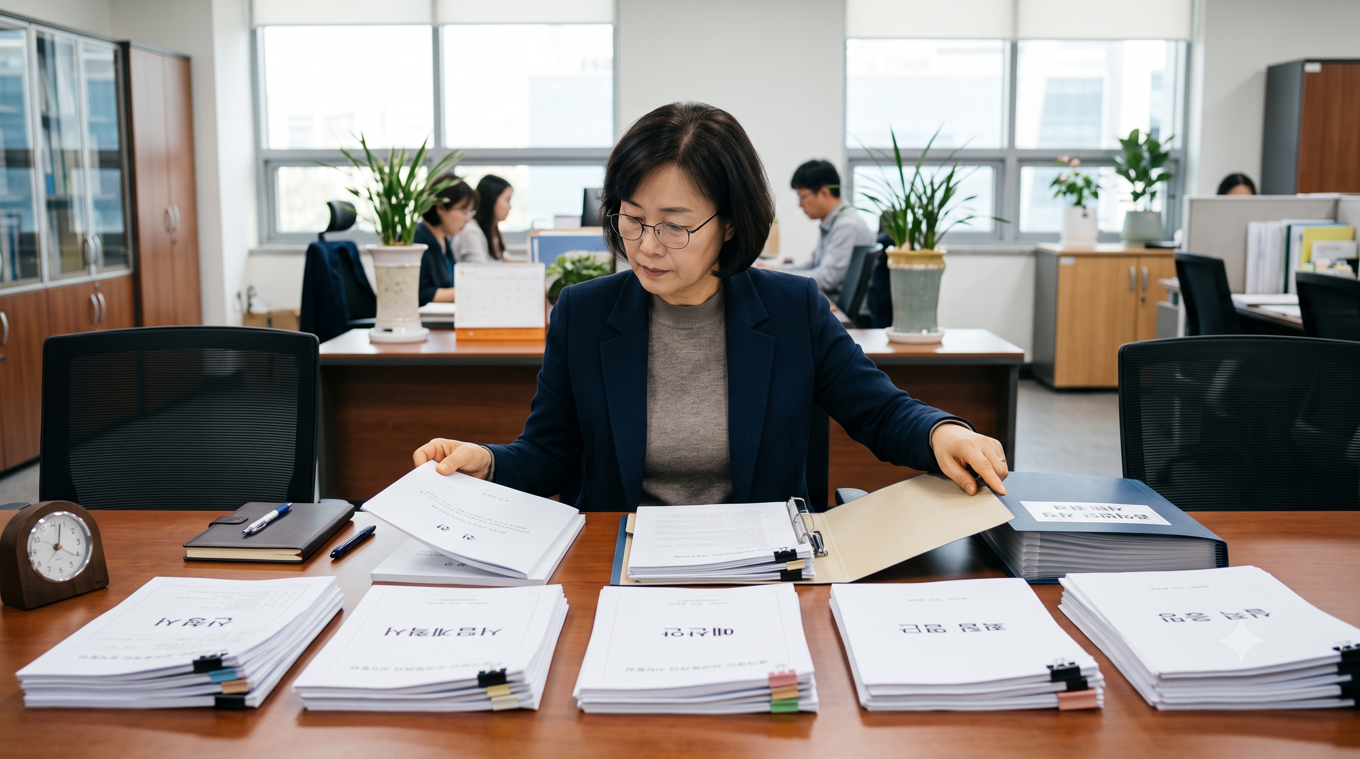 공익법인 지정 구비서류를 정관부터 점검하며 정리하는 모습